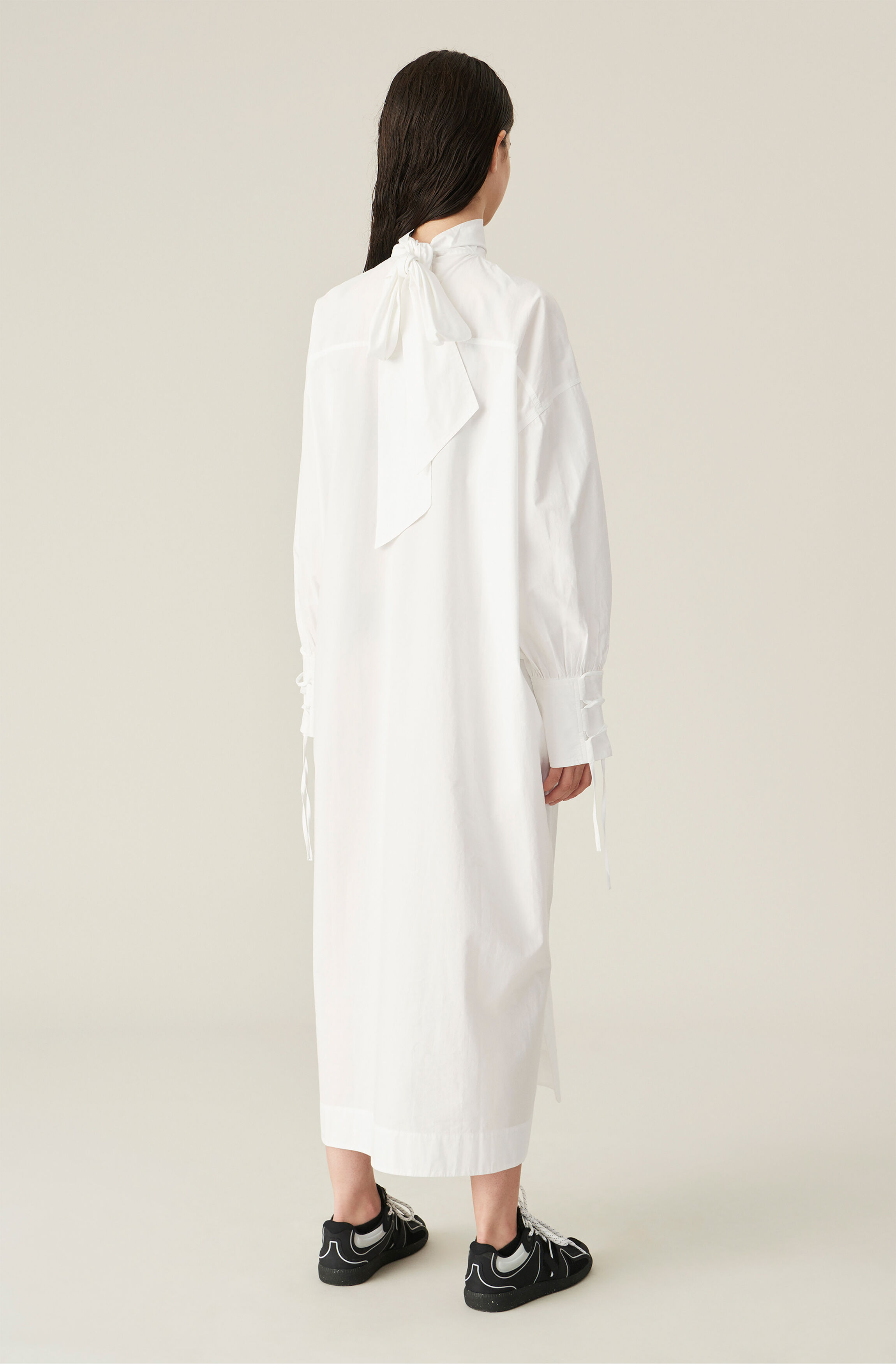 Ganni printed poplin dress clearance