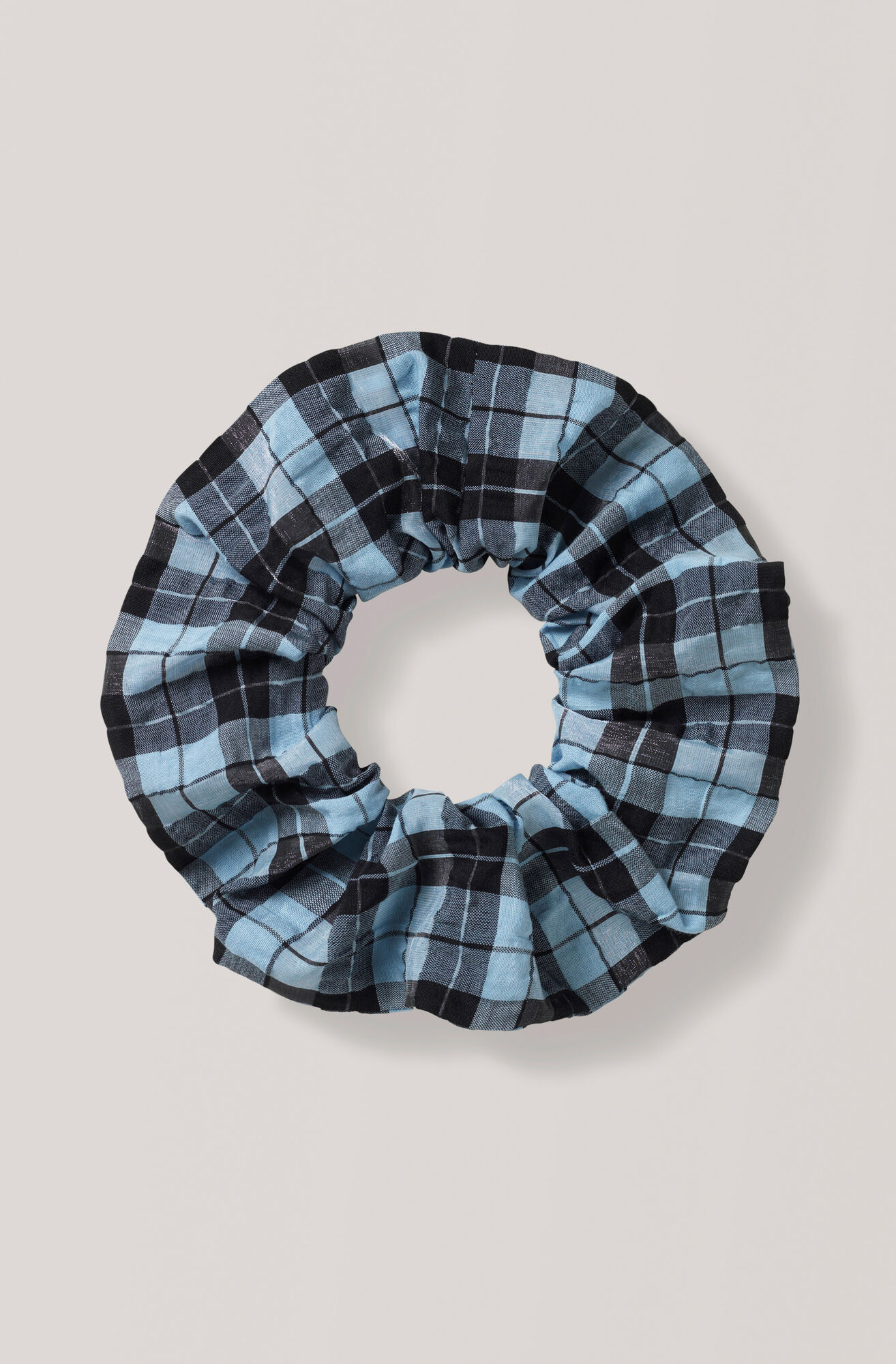 Seersucker Check Scrunchie, Serenity Blue Seersucker Check Scrunchie, Serenity Blue, hi-res