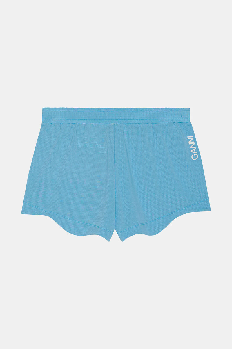 Active Mesh Shorts, Elastane, in colour Ethereal Blue - 2 - GANNI