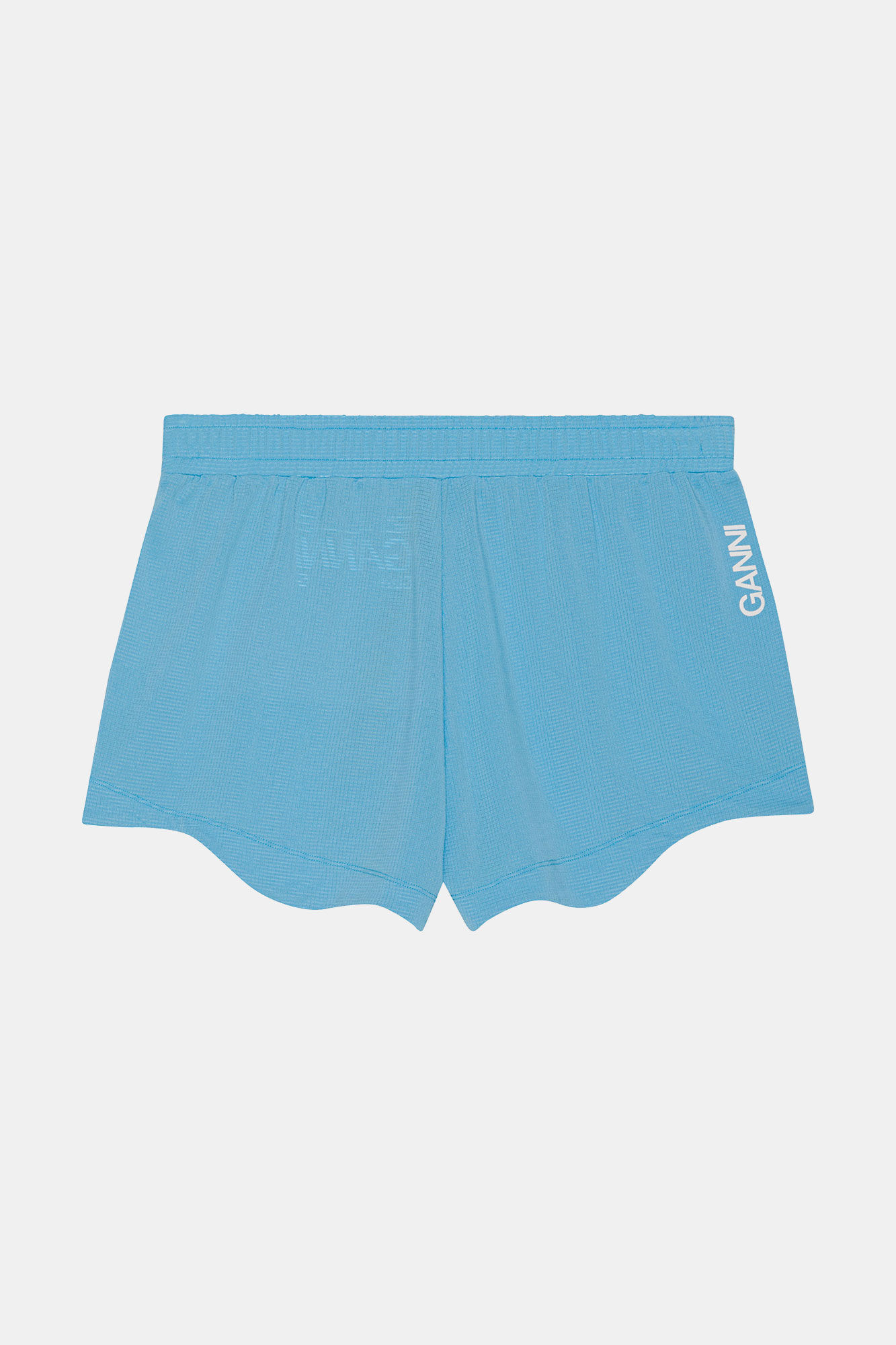 Active Mesh Shorts, Elastane, in colour Ethereal Blue - 2 - GANNI