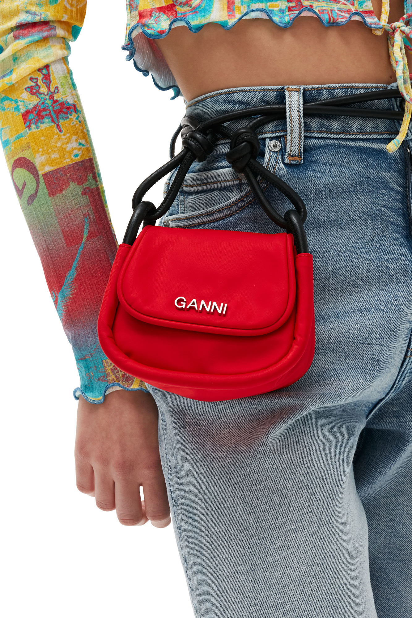 Red Knot Mini Flap Over Bag GANNI NL