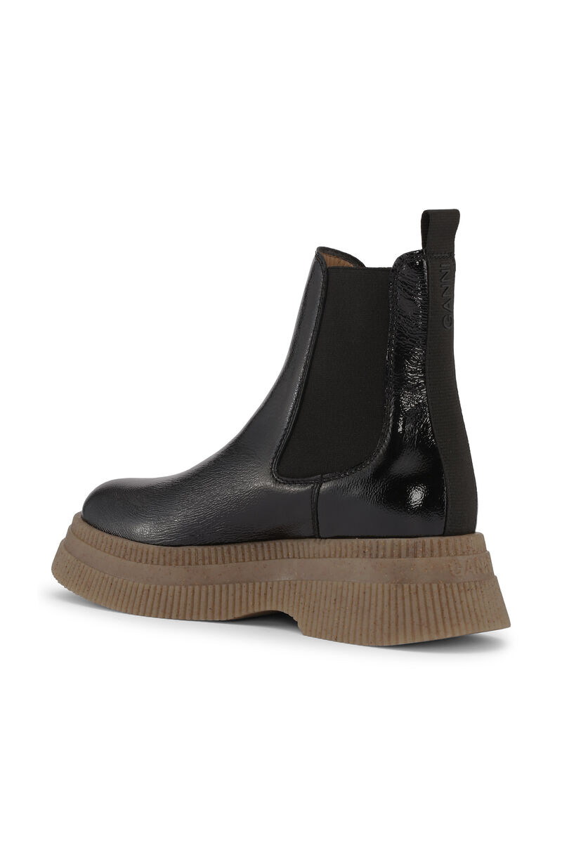 Creepers Chelsea Boots, Leather, in colour Black - 2 - GANNI