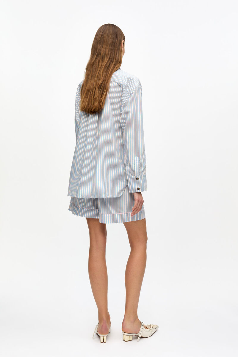 Streifenhemd, LENZING™ ECOVERO™, in colour Soft Chambray - 3 - GANNI