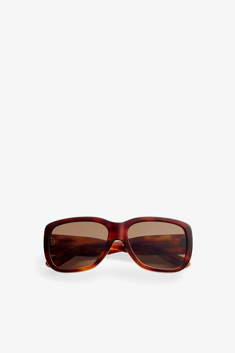 GANNI x Ace & Tate Antonio Sunglasses, Acetate, in colour Tiger's Eye - 1 - GANNI