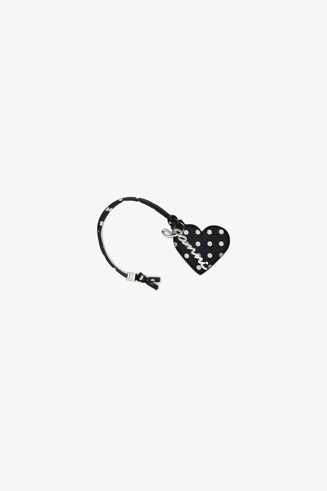 Heart Mirror with Dots, Black