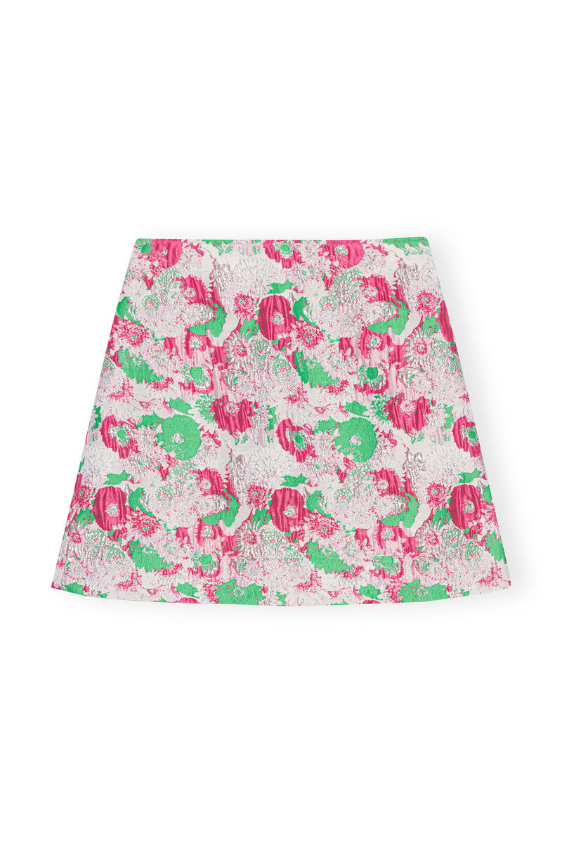 3D Jacquard Mini Skirt, in colour Sugar Plum - 1 - GANNI