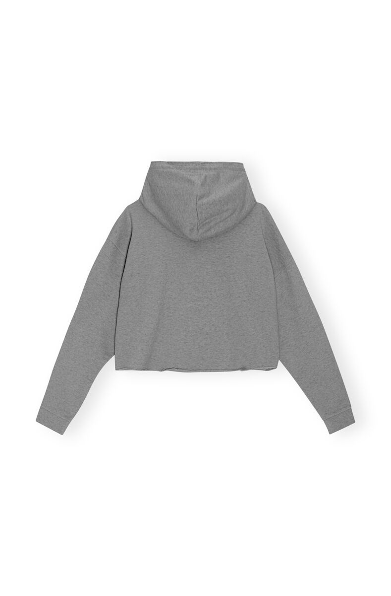 Lilac Isoli Cropped Oversized Hoodie, Cotton, in colour Misty Lilac - 2 - GANNI