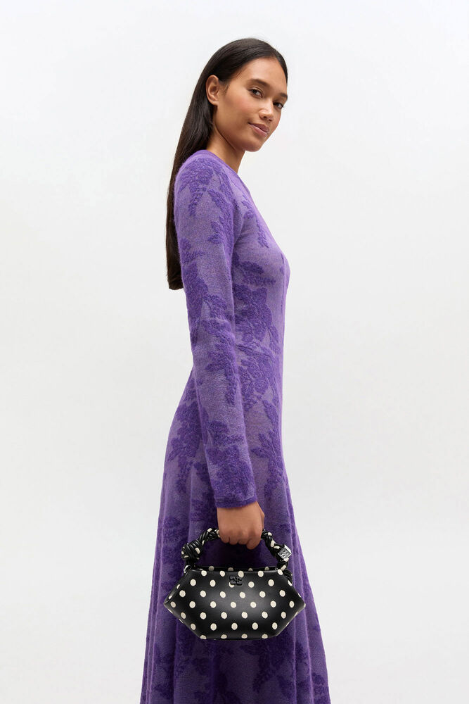 Polka-Dot Mini Bou Bag, Black