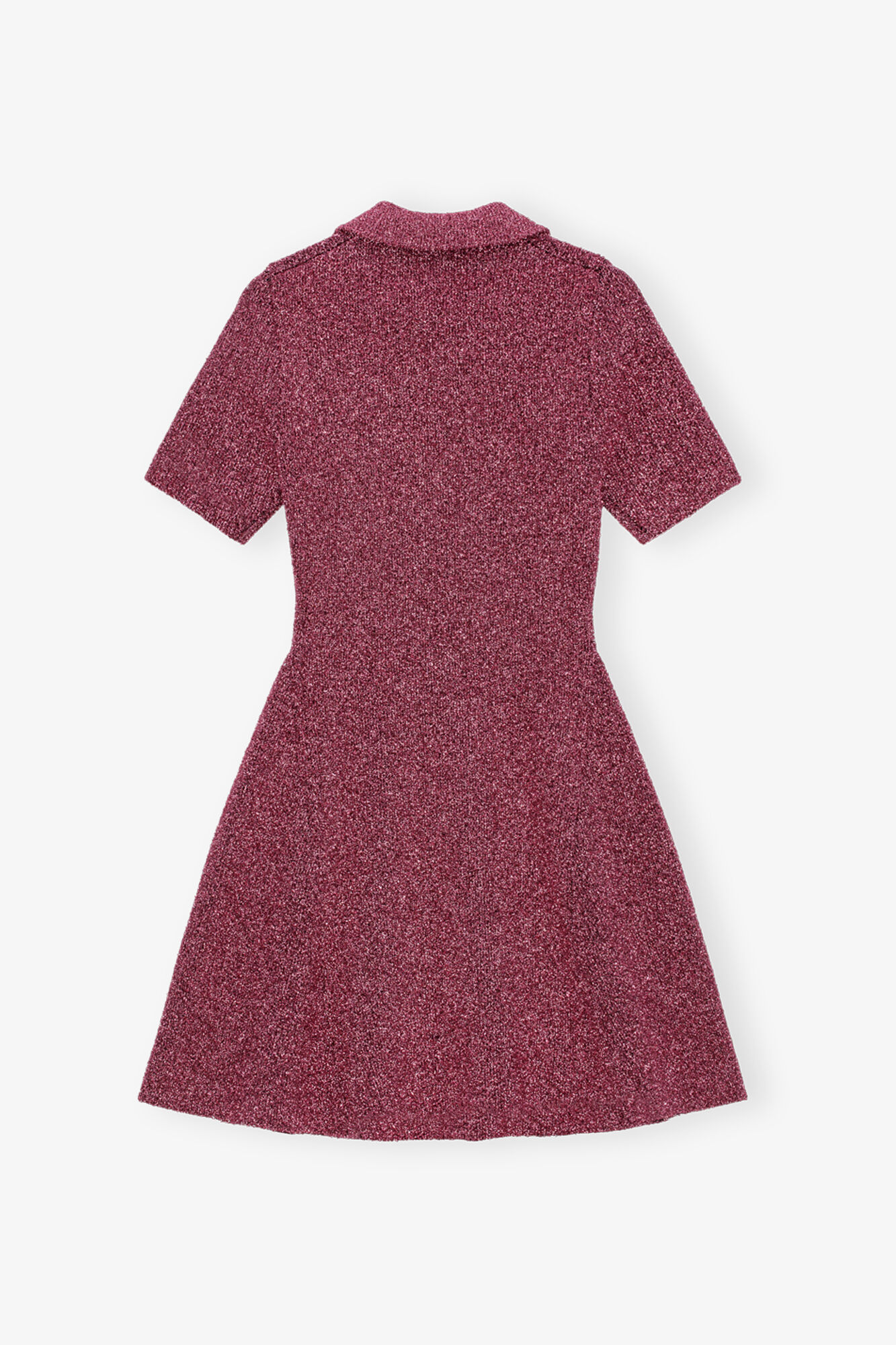 Pink Sparkle Mini Dress, Metallic fiber, in colour Corsage - 2 - GANNI