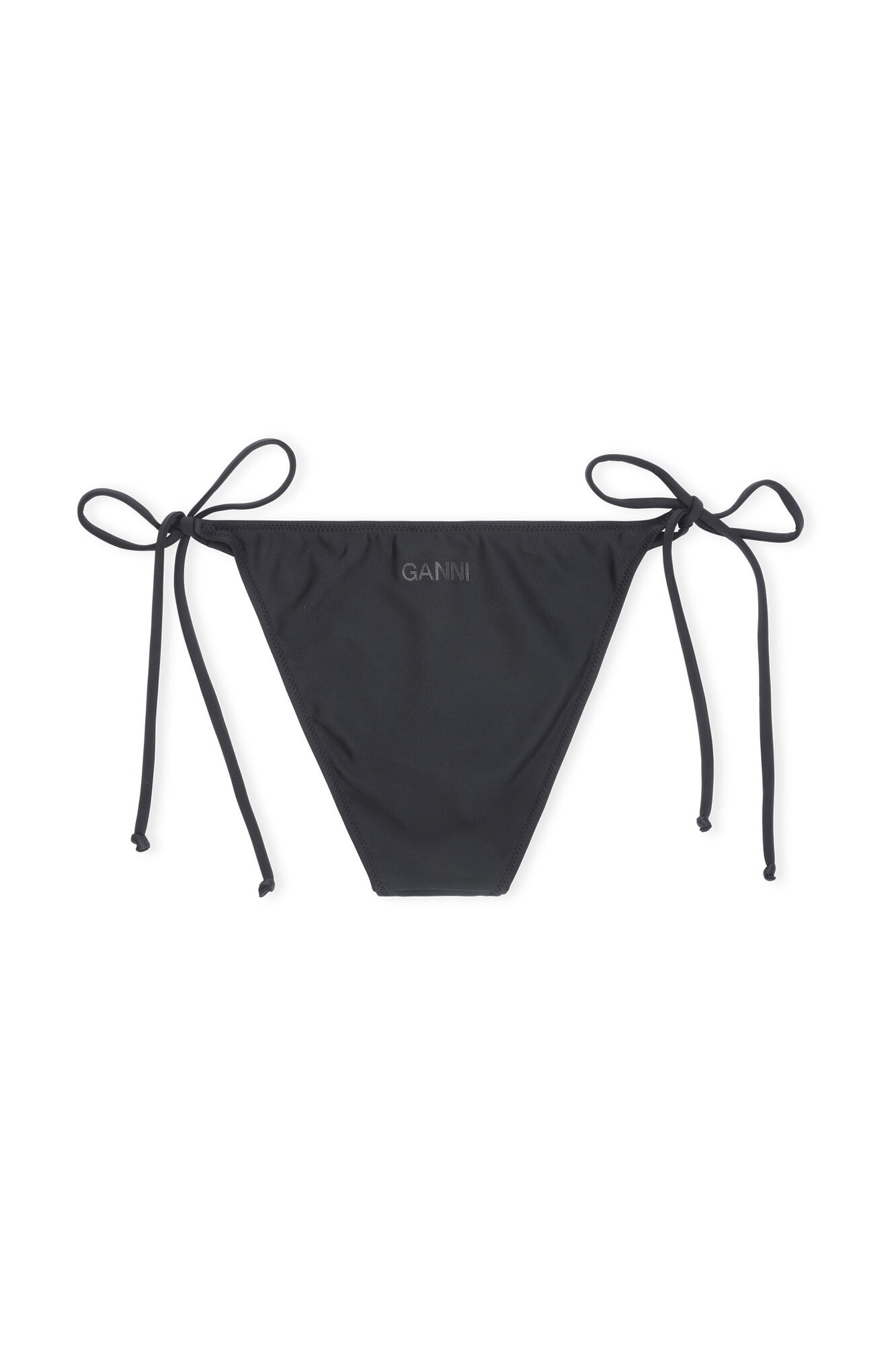 Bikinitruse med snøring, Elastane, in colour Black - 2 - GANNI