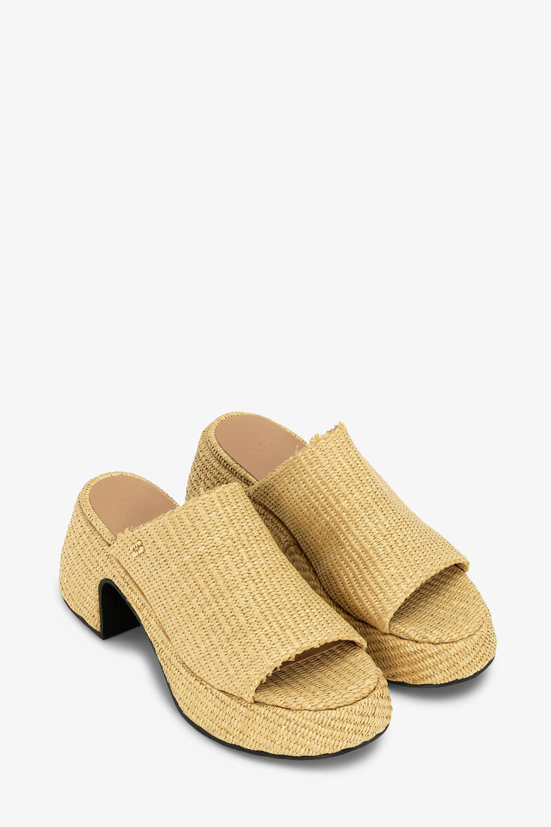 Kiki Platform Sandal- Raffia