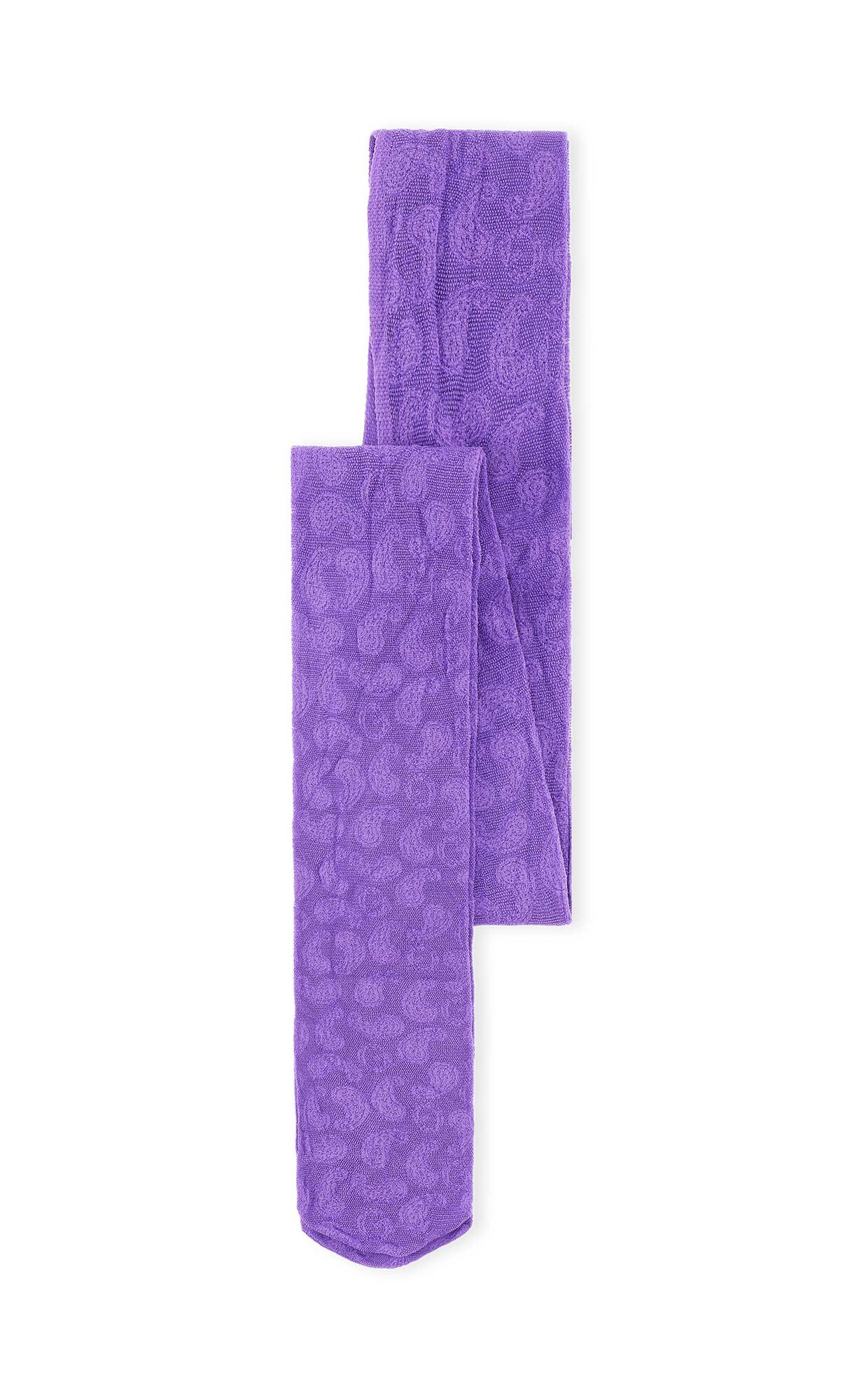 Lace Stockings, Elastane, in colour Heliotrope - 1 - GANNI