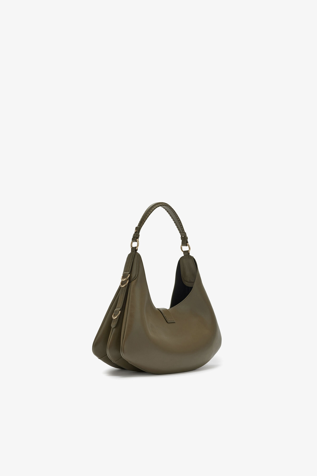 Small Kat Bag in Green, Recycled Leather, in colour Military Olive - 2 - GANNI