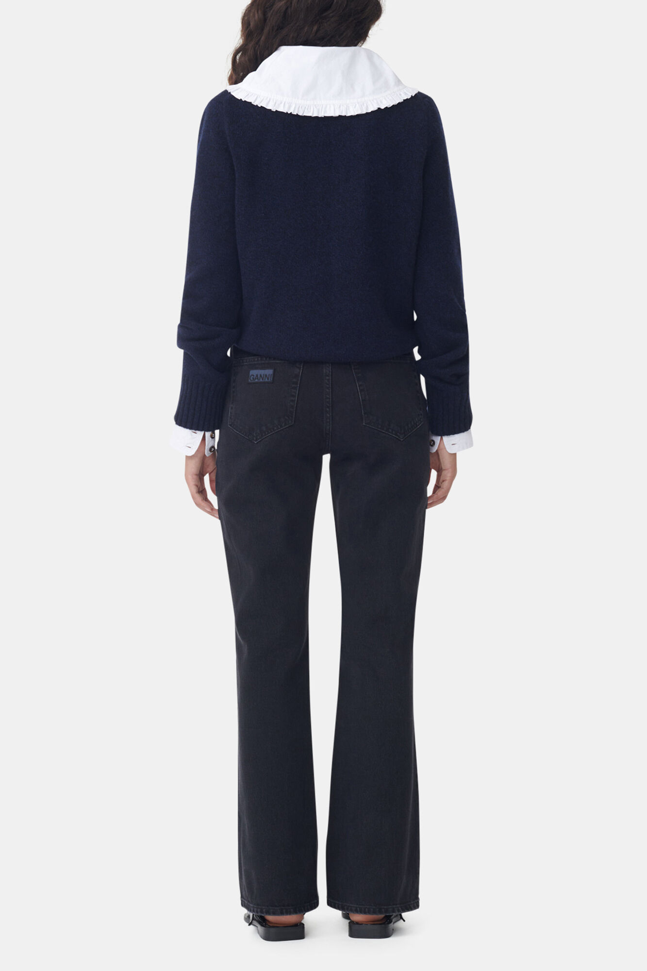 Betzy Jeans, Cotton, in colour Washed Black/Black - 3 - GANNI