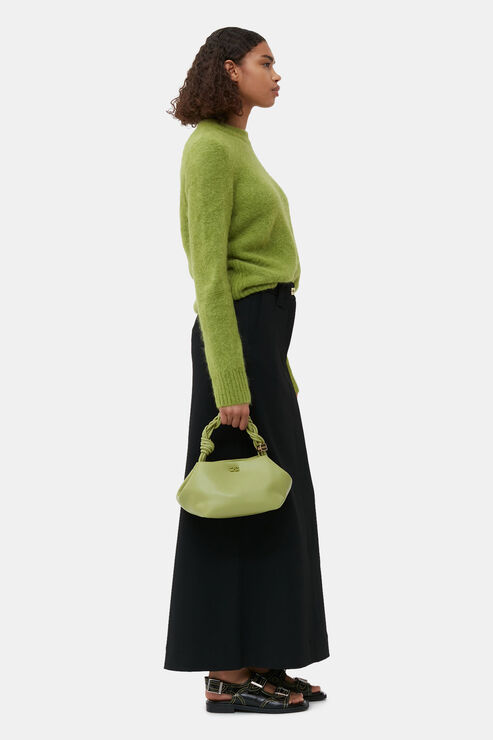 Ganni Light Khaki Small Bou Bag In Mosstone | ModeSens
