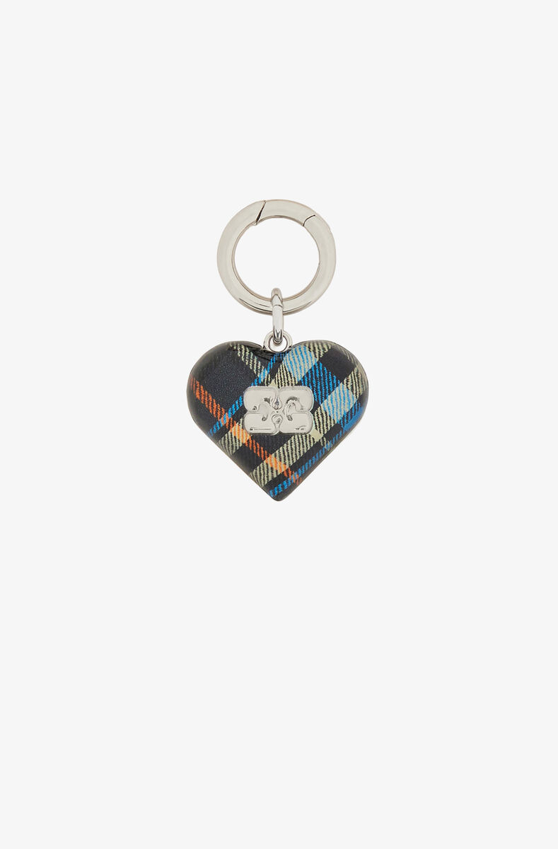 Check Bou Heart Charm, Acryl, in colour Charcole Art - 1 - GANNI