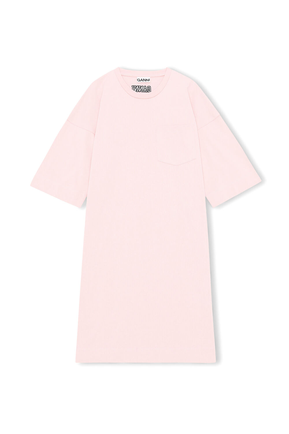 가니 티셔츠 원피스 Ganni Software Jersey Relaxed T-Shirt Dress,Sweet Lilac