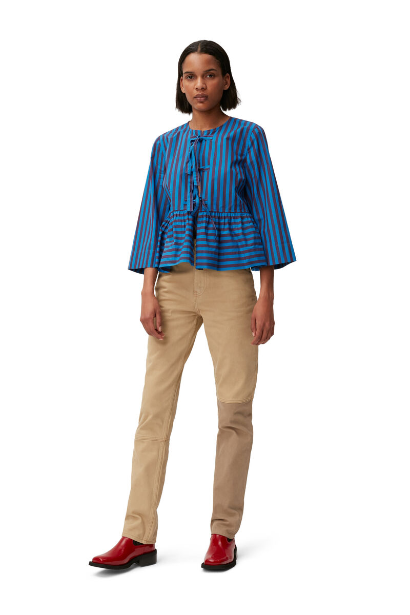 Swigy Jeans , Cotton, in colour Petrified Oak - 3 - GANNI