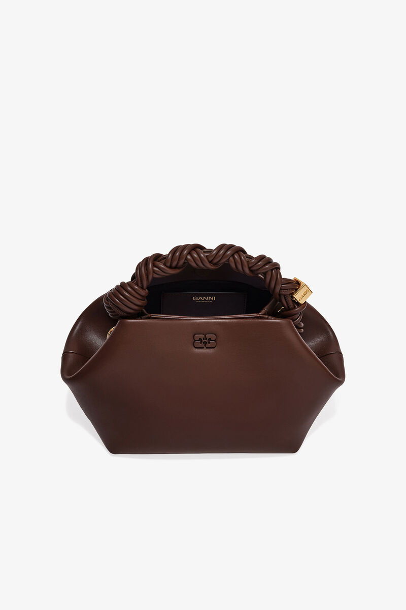 Brun liten GANNI Bou-väska, Polyester, in colour Chocolate Fondant - 3 - GANNI