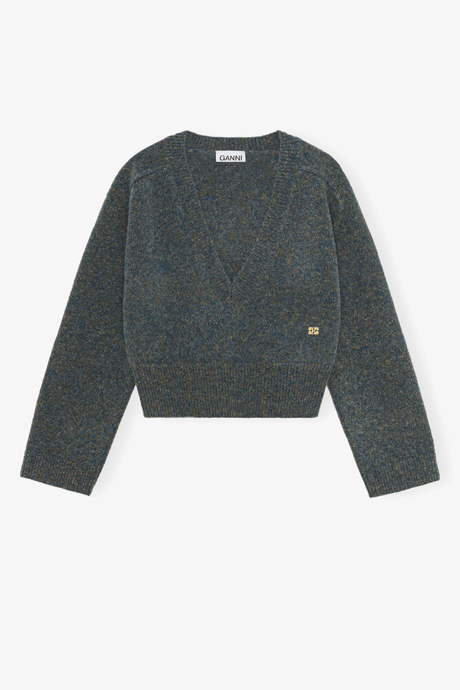 Jumper in Brushed Mohair, Blue Coral