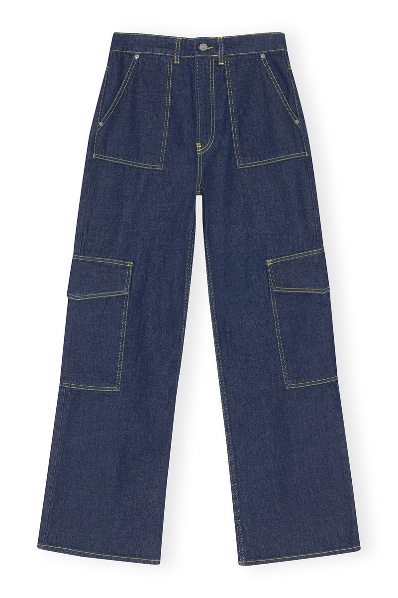 Rinse Denim Angi Jeans, Cotton, in colour Rinse - 1 - GANNI