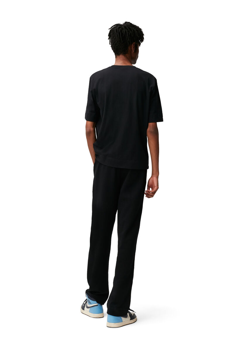 Avslappnad t-shirt med logga, Cotton, in colour Black - 5 - GANNI