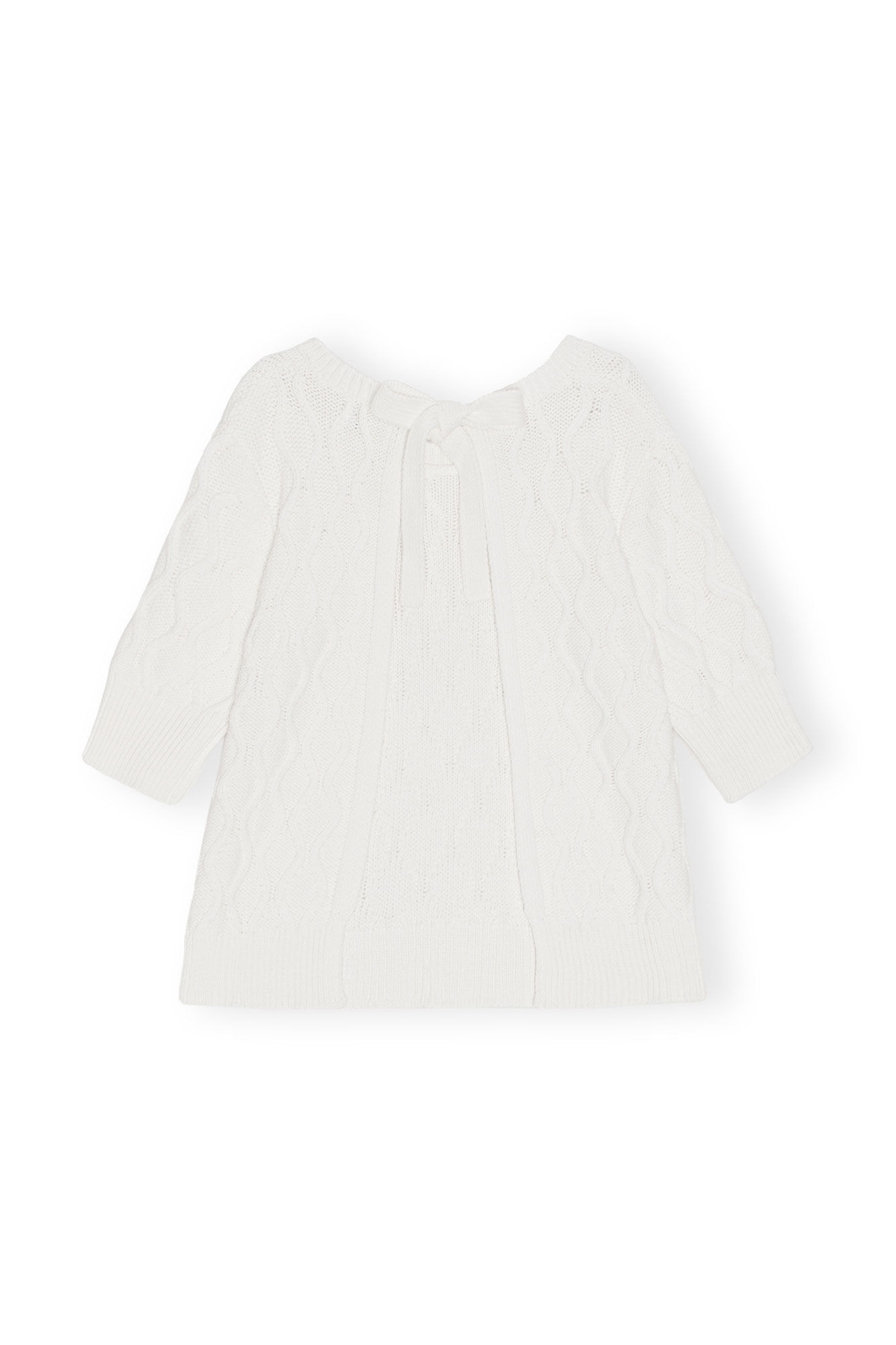 Haut à dos ouvert en coton torsadé, Cotton, in colour Bright White - 2 - GANNI