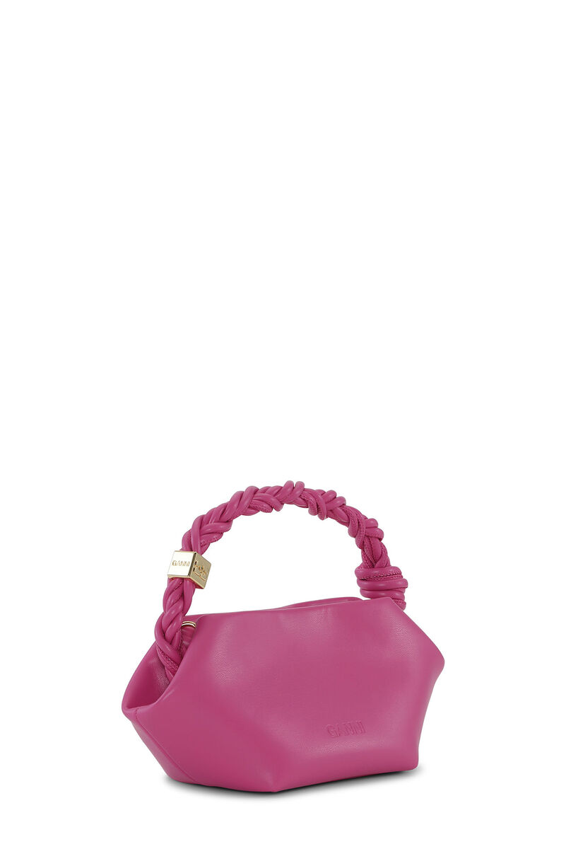 Pink Mini GANNI Bou Bag, Polyester, in colour Shocking Pink - 2 - GANNI