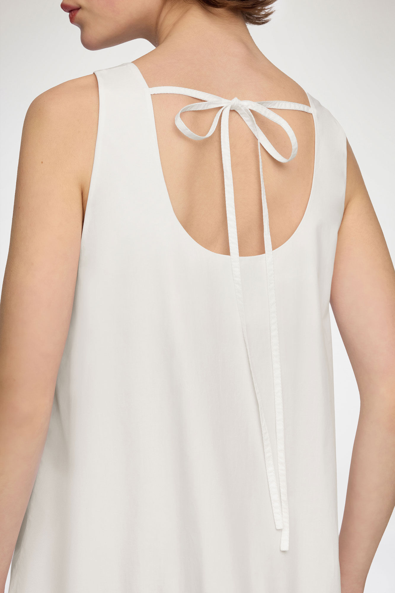 Dress in White Cotton, Organic Cotton, in colour Bright White - 3 - GANNI