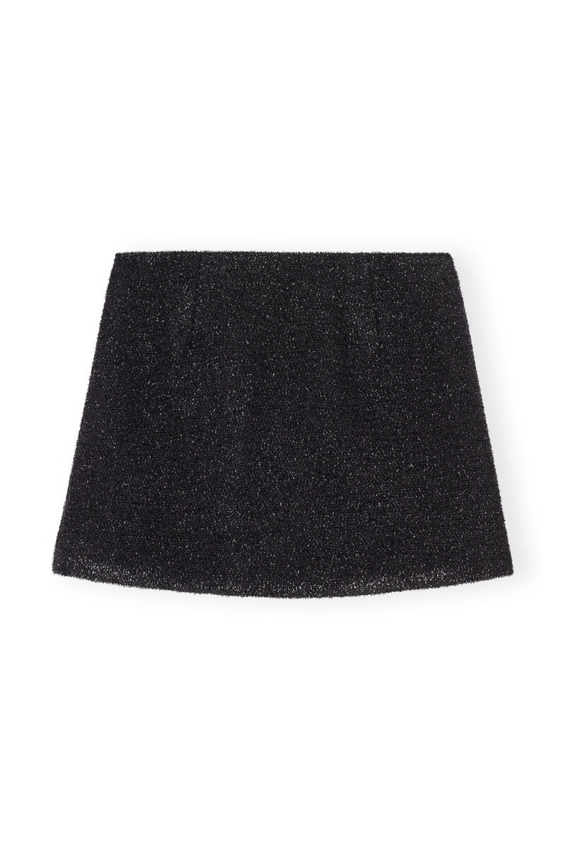 Sparkle Mini Skirt, in colour Black - 2 - GANNI
