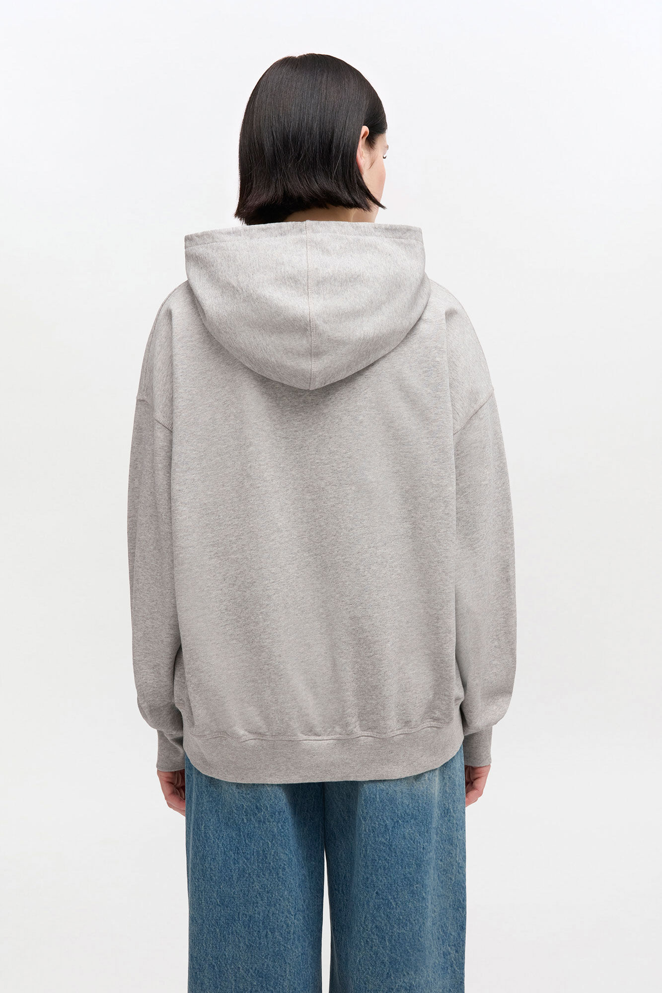 Grey Bear Comic Hoodie, Organic Cotton, in colour Paloma - 3 - GANNI