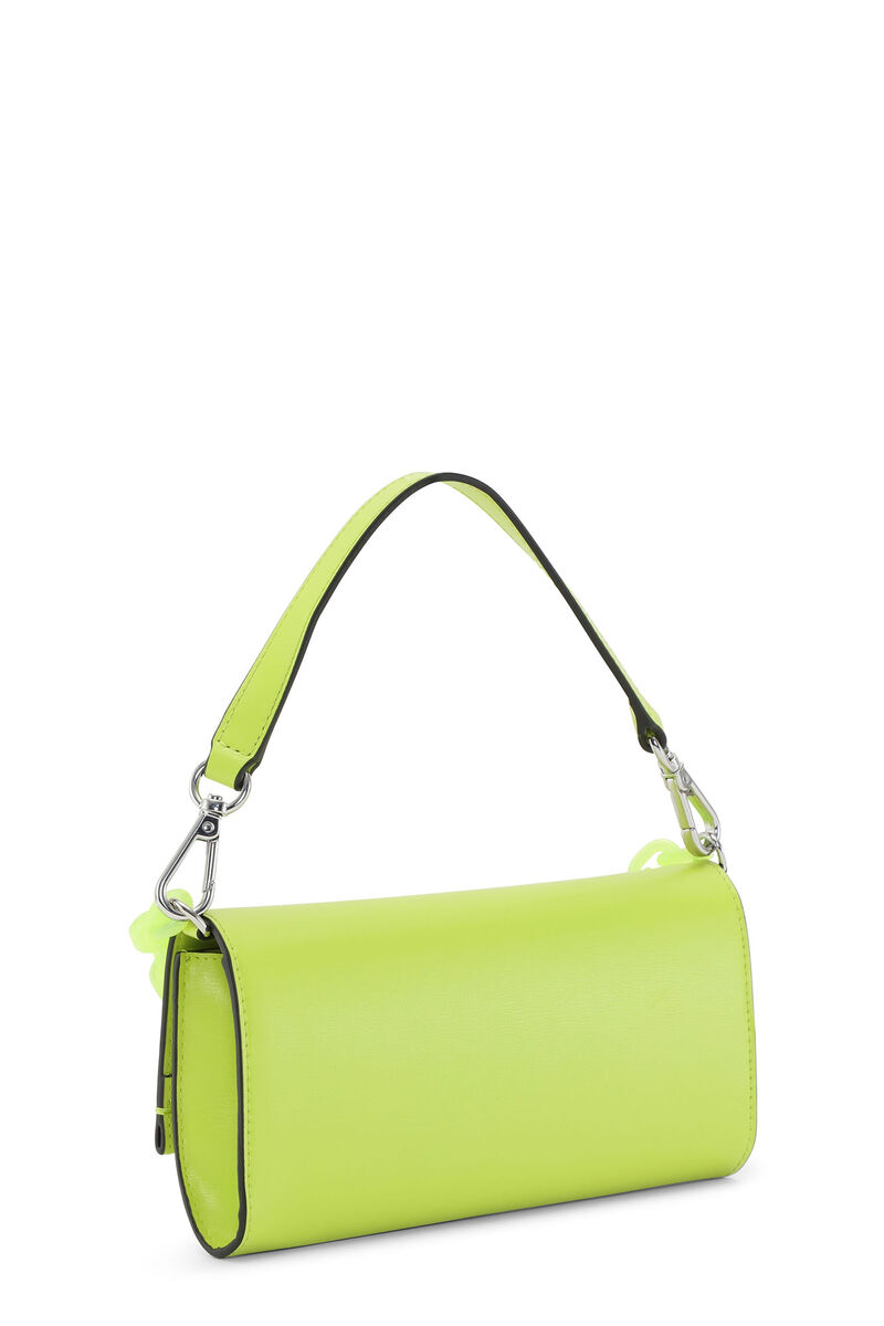 Banner Envelope Chain Bag, Polyurethane, in colour Tender Shoots - 2 - GANNI