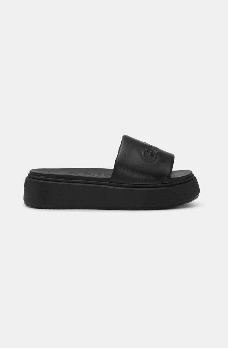 VEGEA™ Slide-Sandalen, Vegan Leather, in colour Black - 1 - GANNI