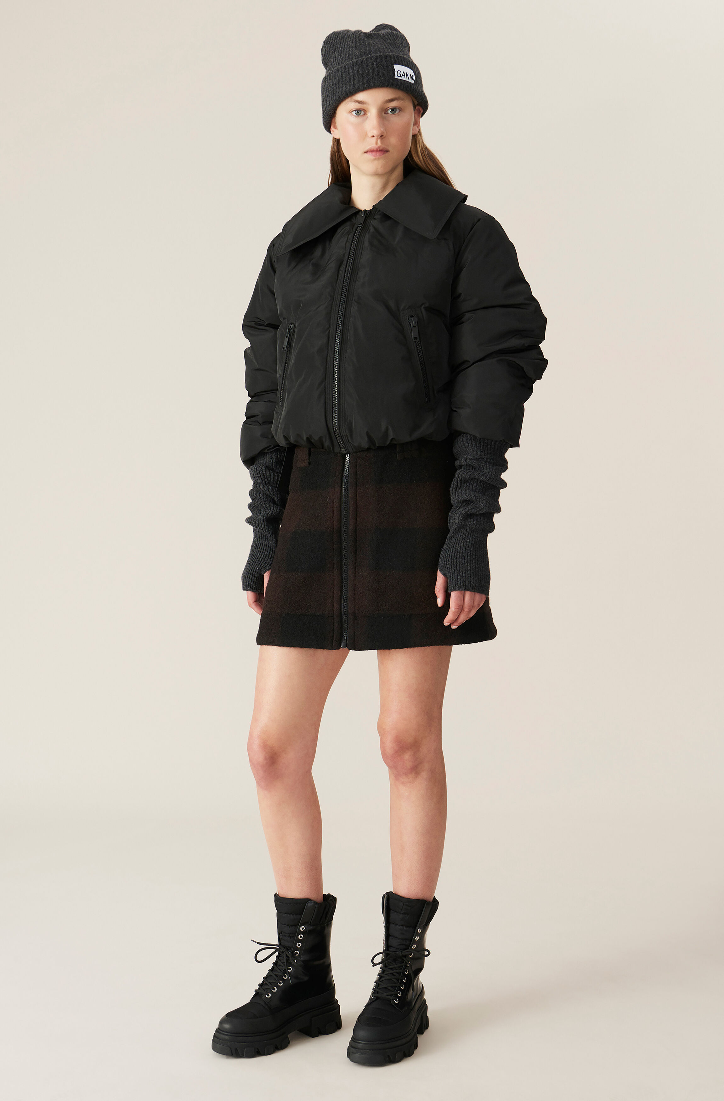 tech down jacket ganni