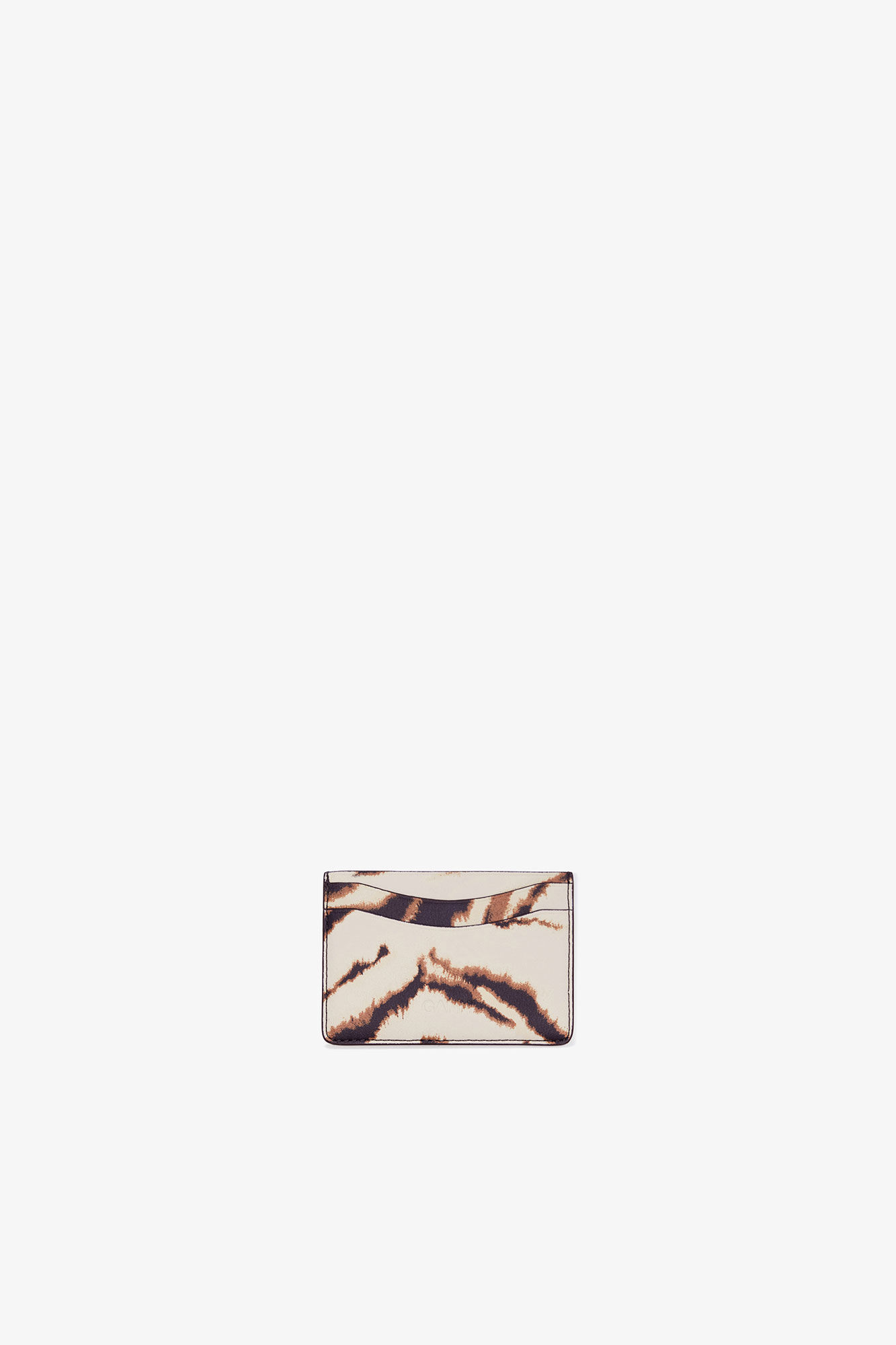 Bou Card Holder in Zebra, Recycled Polyester, in colour Egret - 2 - GANNI