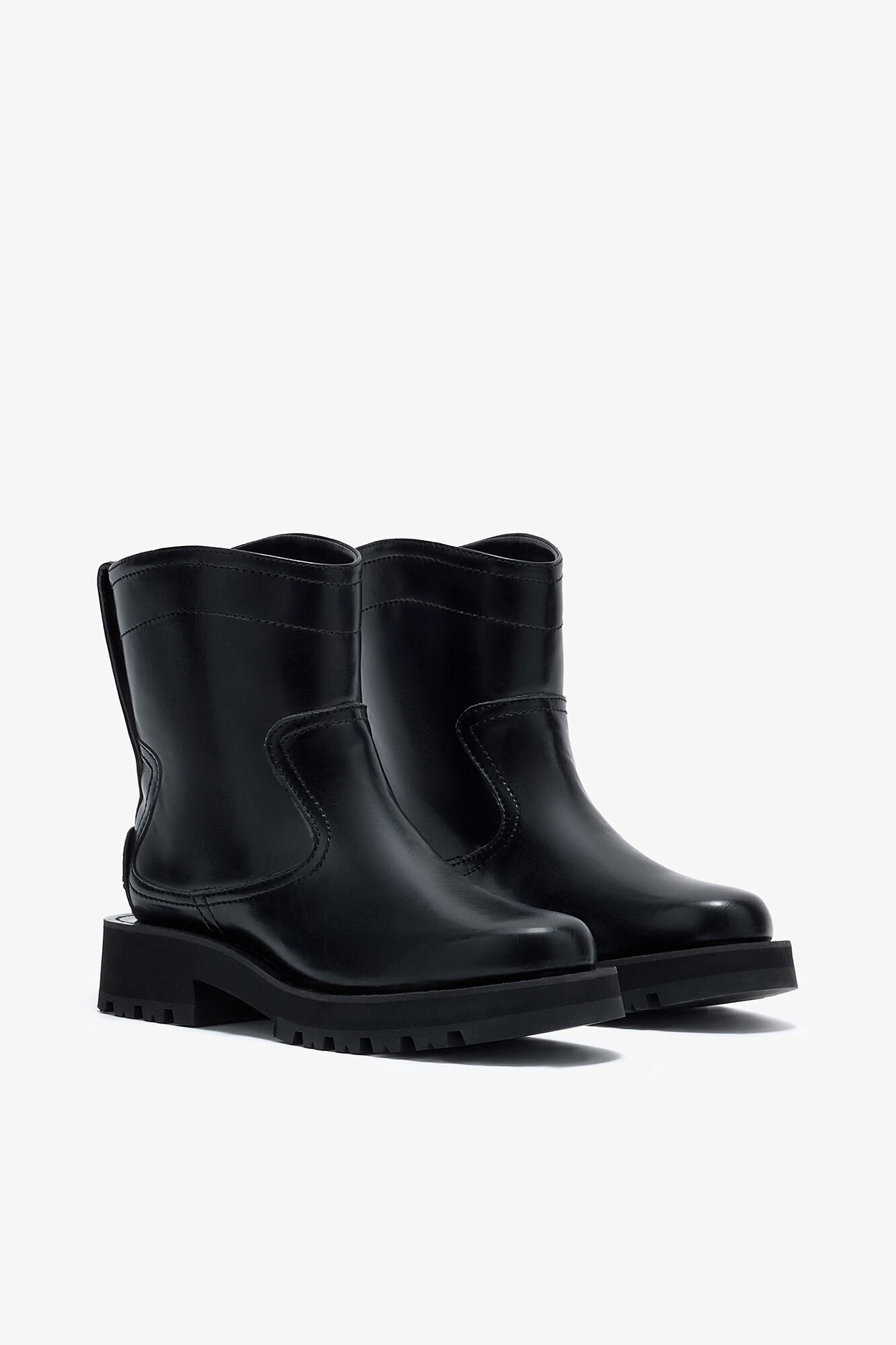 Low Boots in Black Oleatex | GANNI US