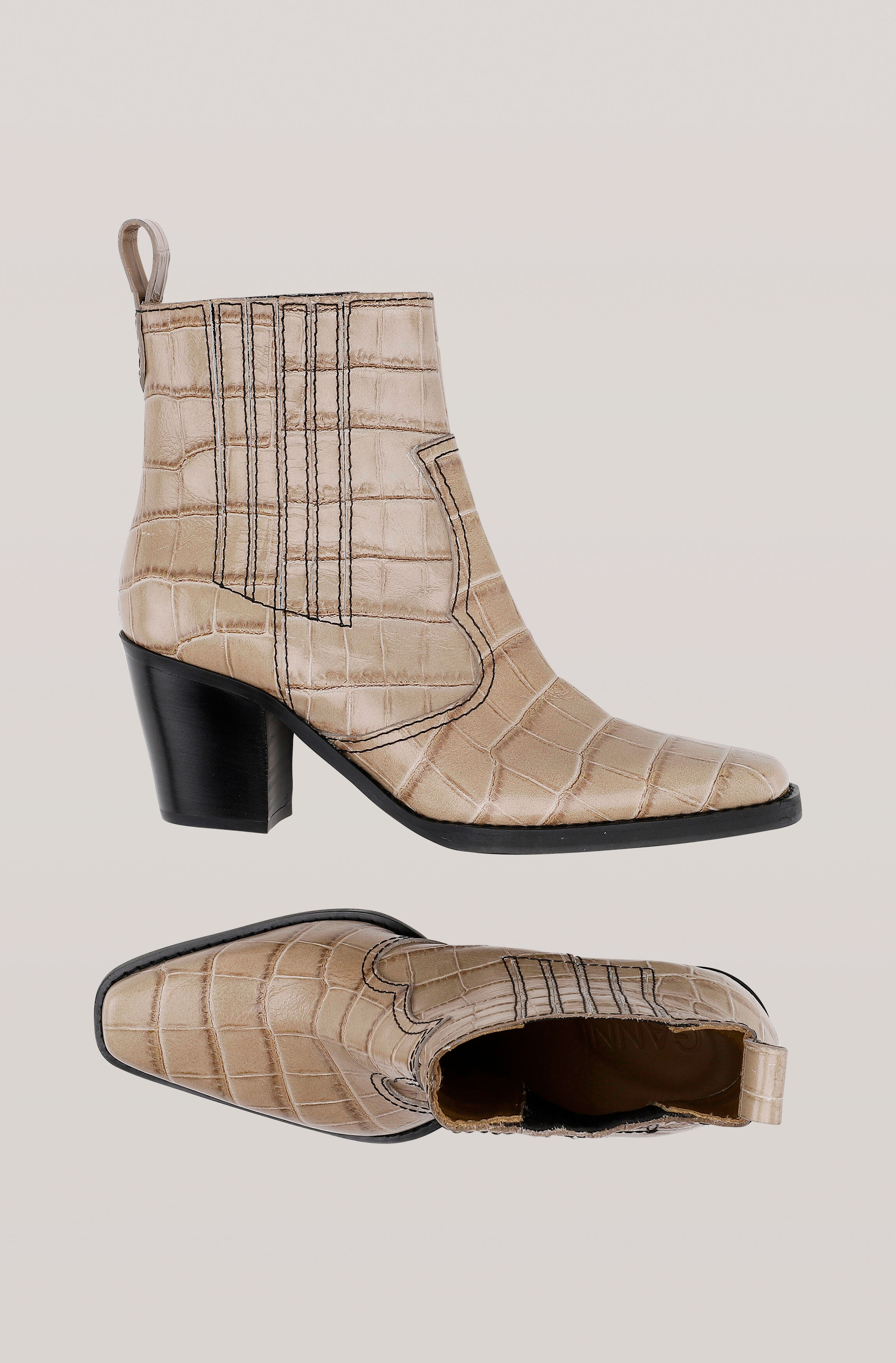 ganni violet ankle boots