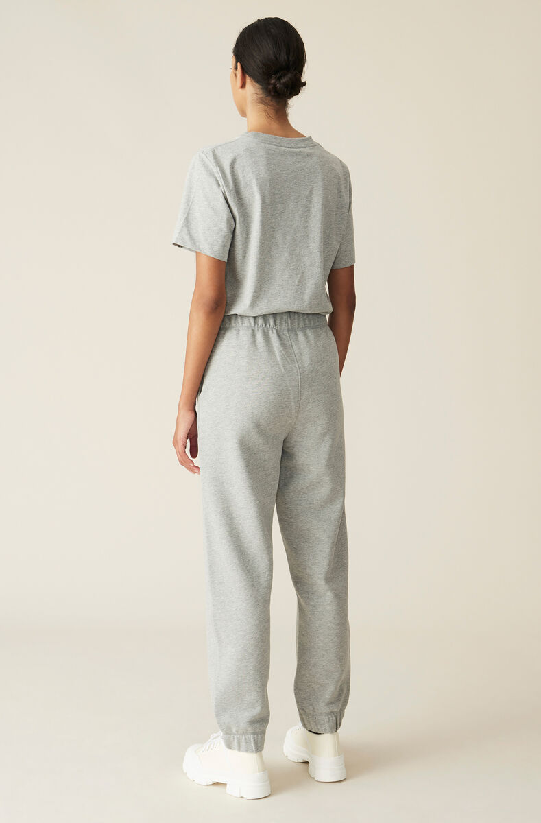 Ganni Software Lightweight Long-sleeve Tee, Cotton, in colour Paloma Melange - 3 - GANNI