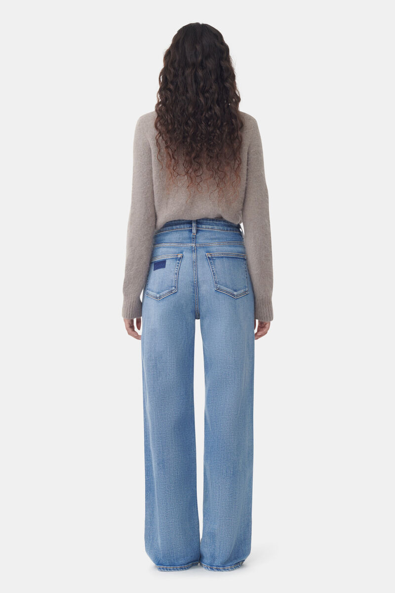 Mid Blue Andi Jeans, Cotton, in colour Mid Blue Vintage - 3 - GANNI
