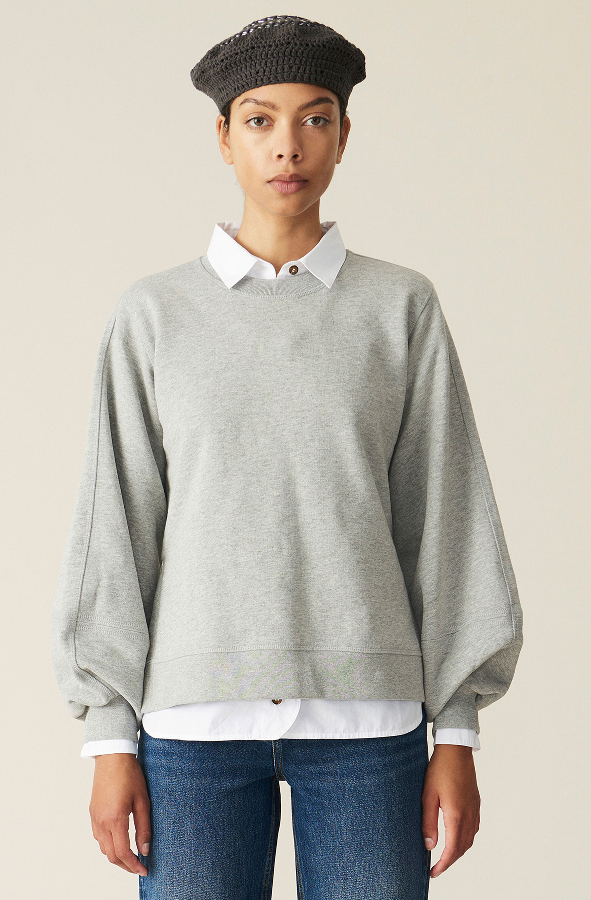 Ganni puff sweatshirt