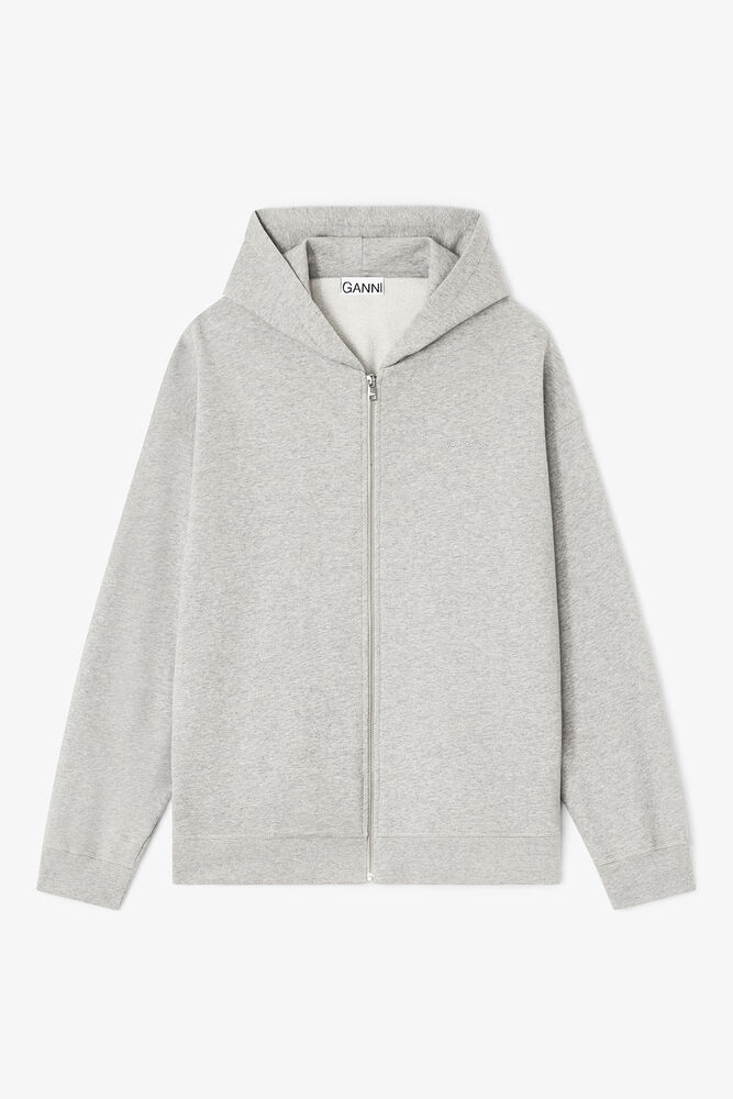 Grey Teddy Zip Hoodie, Paloma Melange