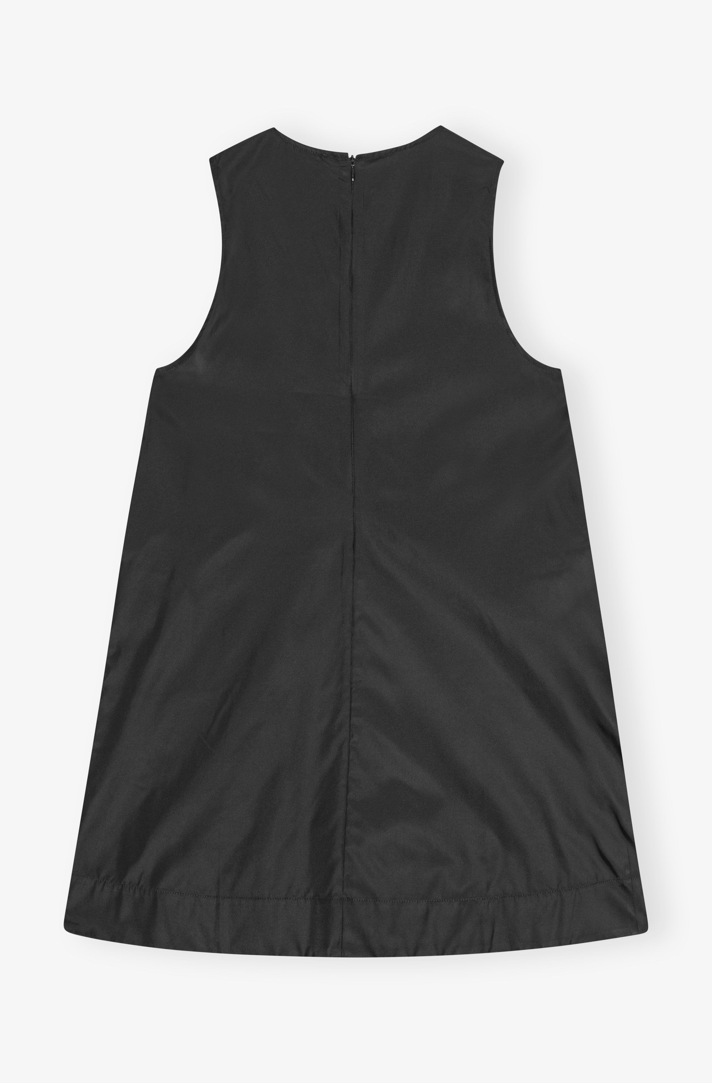 ワンピース Ganni FW25 DUCHESSE NYLON MINI DRESS (W04506883 099) Black Black Duchesse Nylon Mini Dress | GANNI US