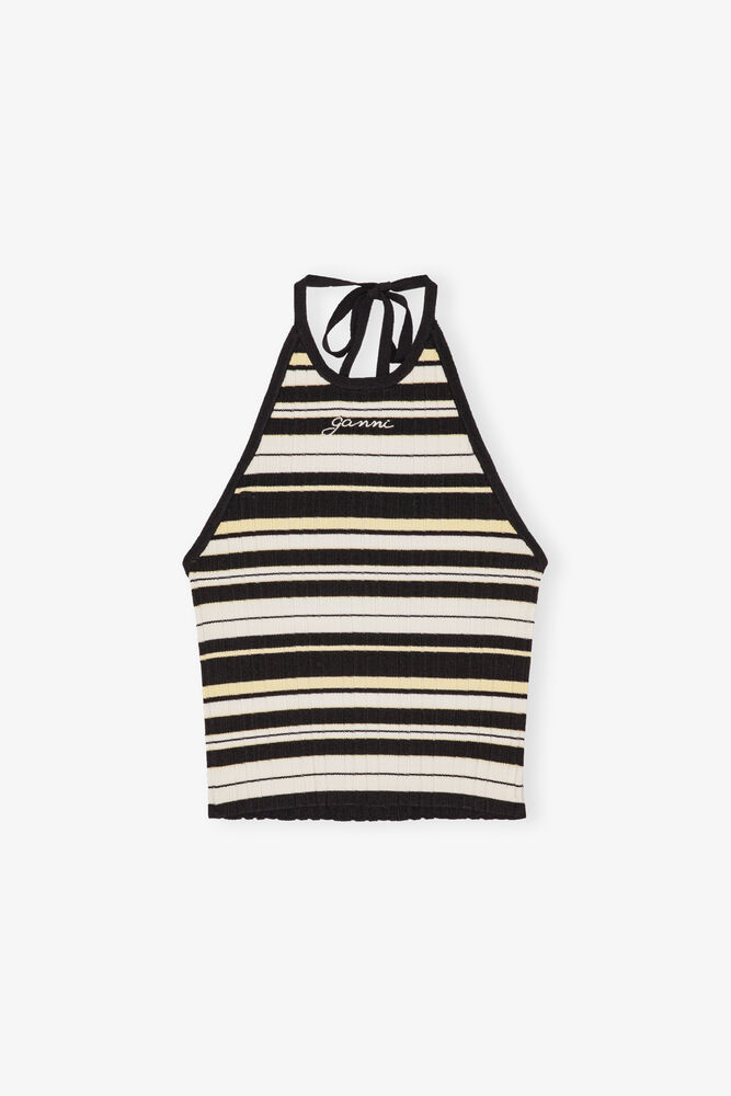 Future Rib Halterneck Top, Multicolour