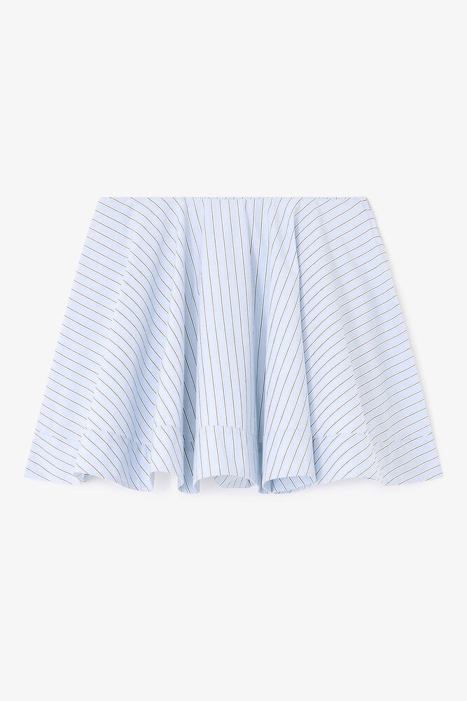 Blue Stripe Mini Circle Skirt, Lavender Lustre