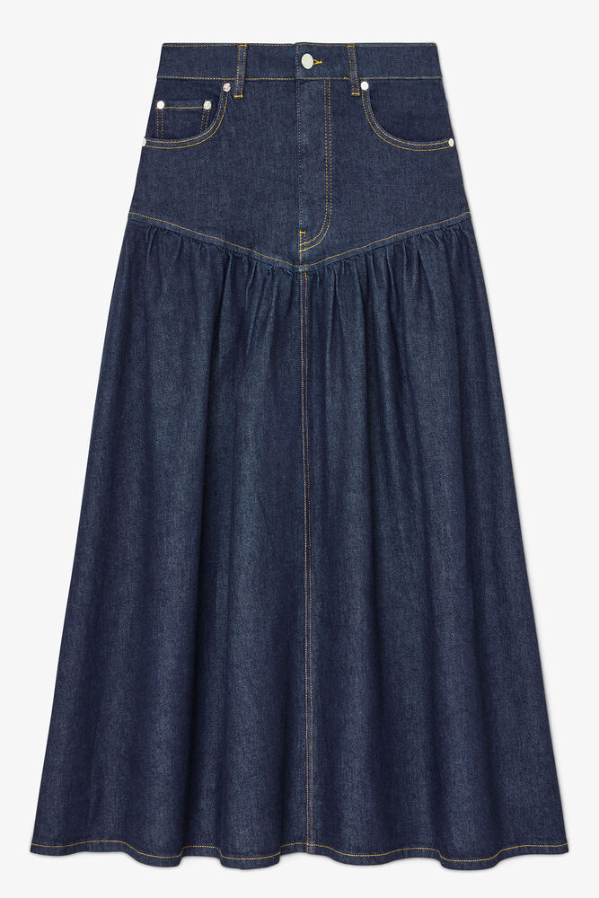 Skirt in Stretch Denim, Rinse
