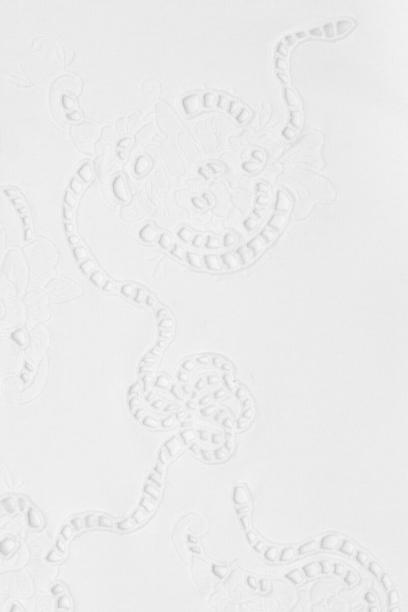 T-shirt in White Broderie Anglaise, Organic Cotton, in colour Bright White - 2 - GANNI
