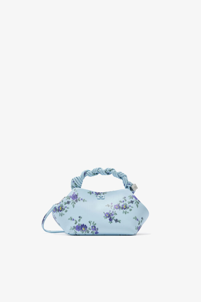 Small Bou Bag in Printed Blue, Iced Aqua