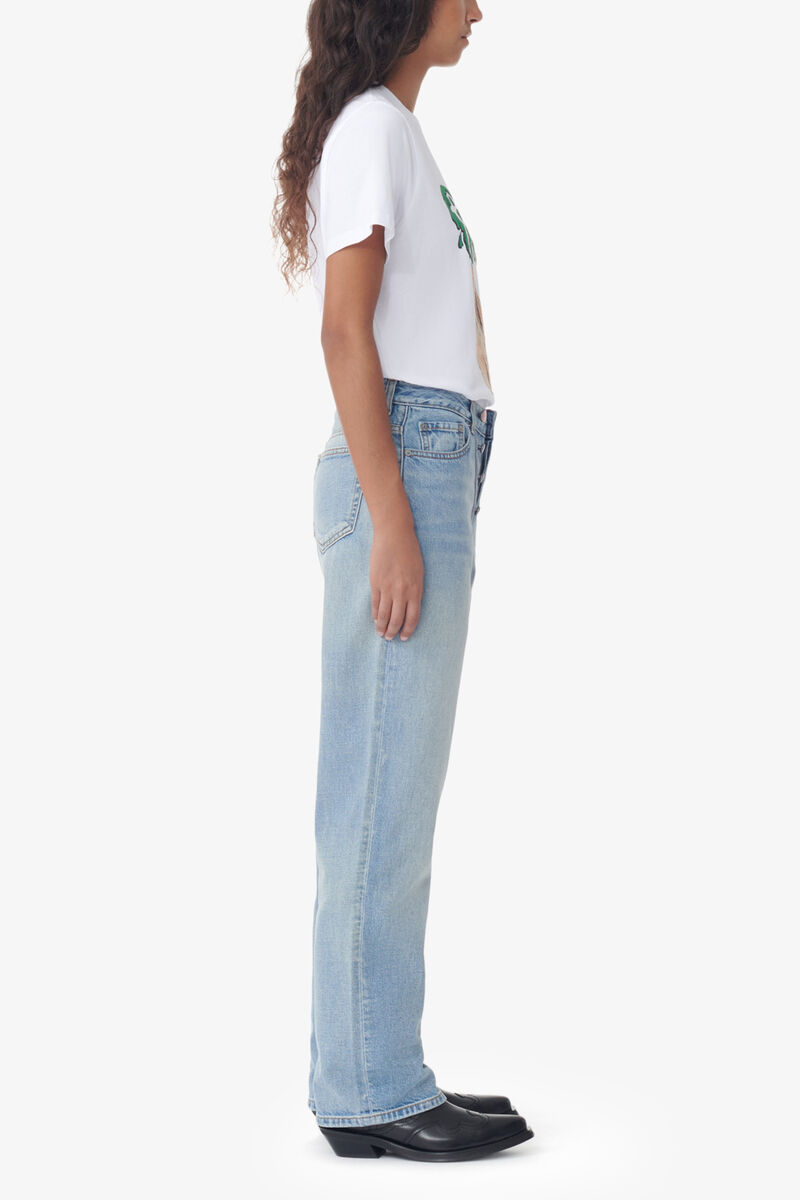 White Graphic Bunny Jersey T-shirt, Cotton, in colour Bright White - 3 - GANNI