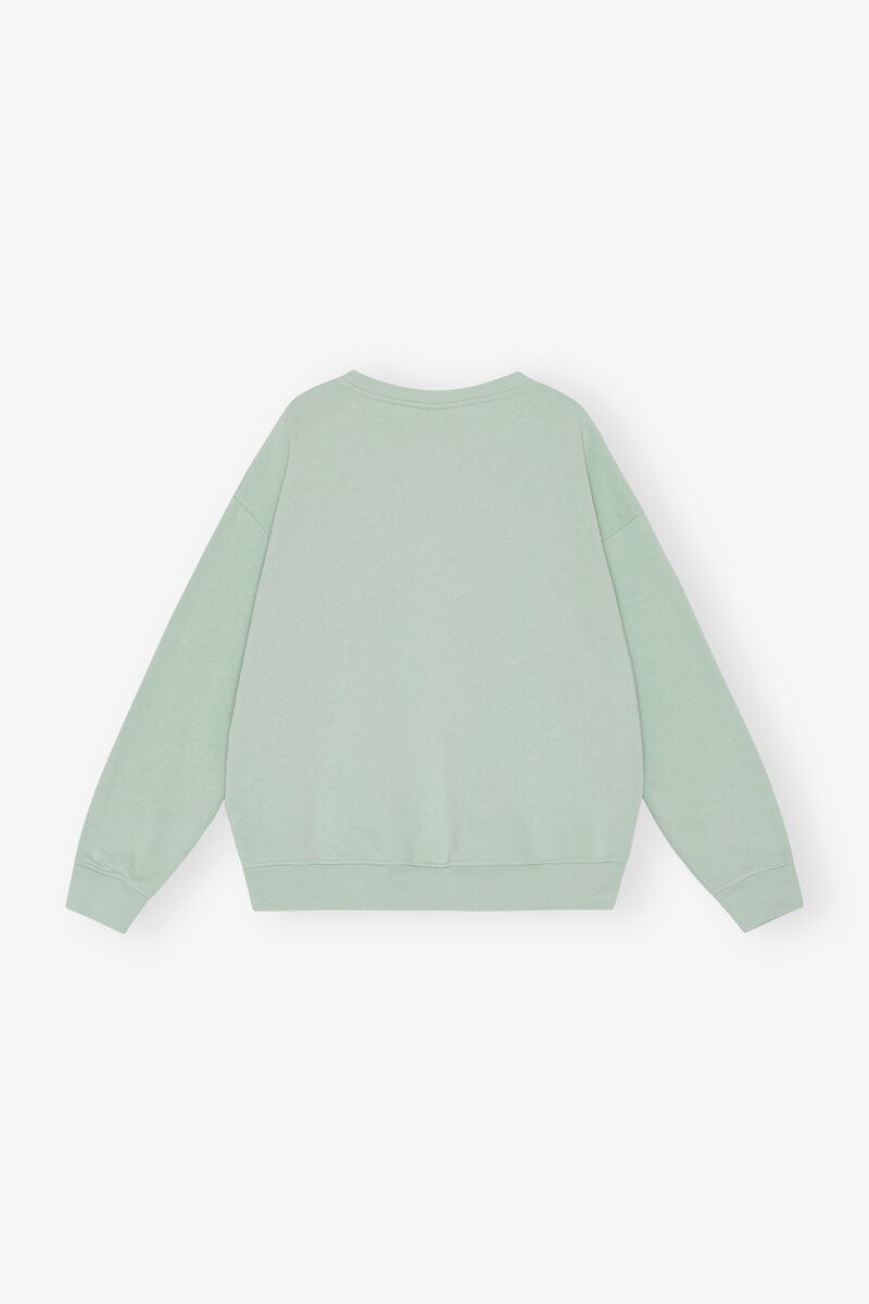 Mint Green Isoli Oversized Sweatshirt, Cotton, in colour Aqua Foam - 2 - GANNI