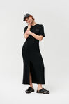 Maxi T-Shirt Dress, Elastane, in colour Black - 2 - GANNI